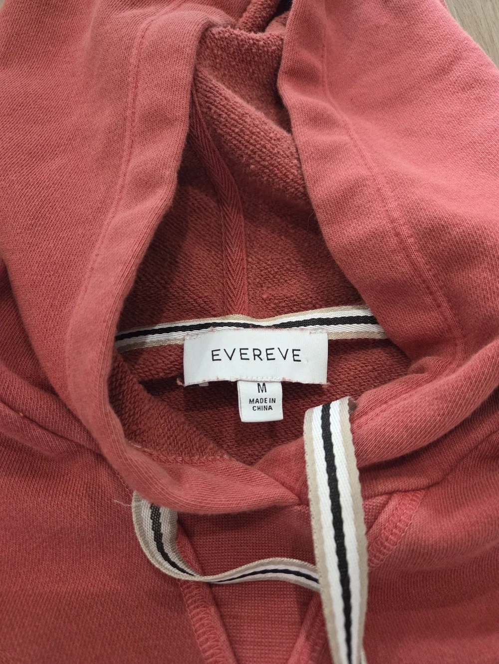 Evereve Wmns Tyra Puff Sleeve Hoodie M Burnt Red Preppy Cozy Girly Comfy Casual - Picture 5 of 9